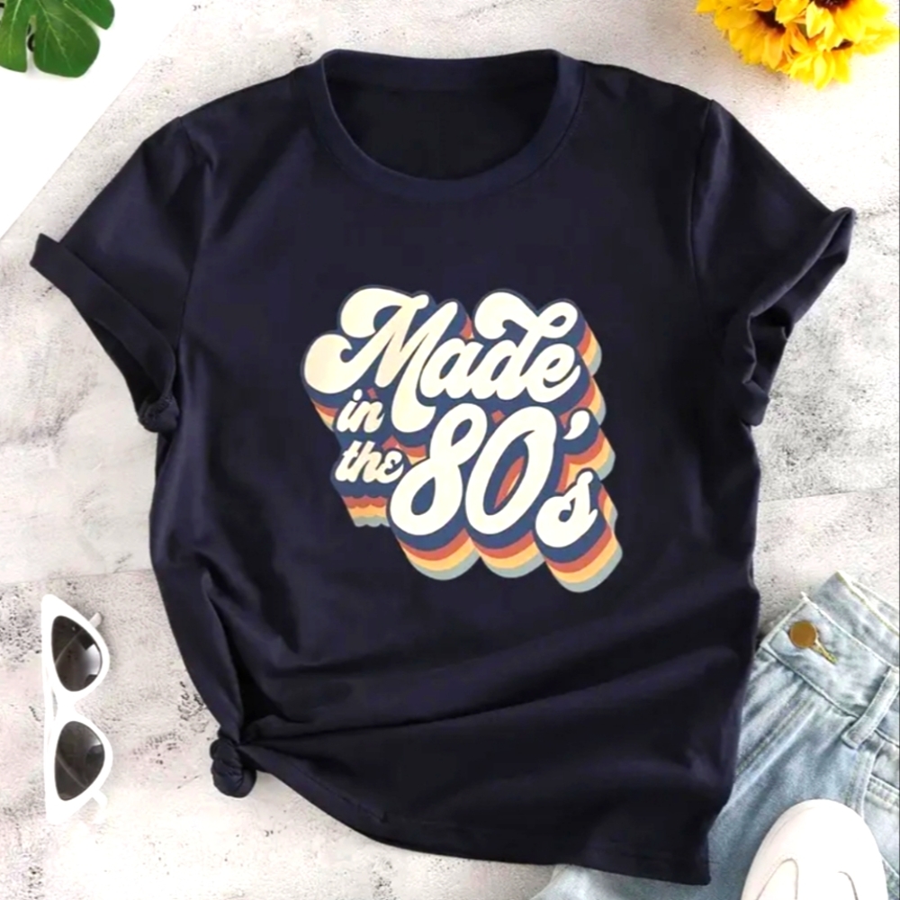 Navy Blue "Made in the 80's" T-Shirt